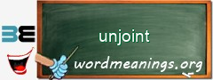 WordMeaning blackboard for unjoint